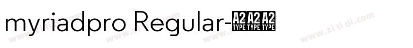 myriadpro Regular字体转换